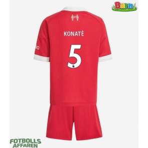 Liverpool Ibrahima Konate #5 Hemmaställ Barn 2025-26 Kortärmad (+ Korta byxor)